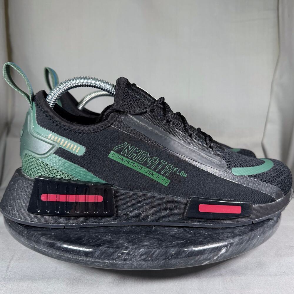 Adidas NMD R1 Star Wars Boba Fett‎ Athletic Sneaker Black/Green Men’s Size 7 US - Picture 3 of 8